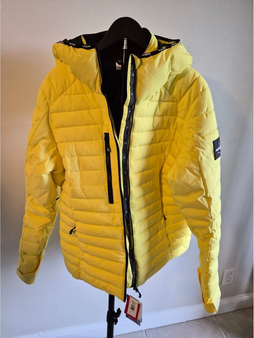 Avalanche Women's Quilted Ski Jacket Yellow Standard Fit 0231